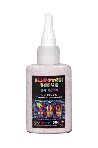 ARTEMISS Slupovací barva glitrová transparentní 50g, červená