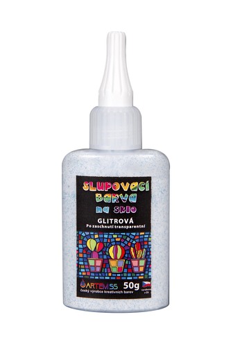 ARTEMISS Slupovací barva glitrová transparentní 50g, světlá modrá