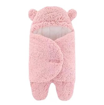 Teplá a měkká deka pro miminka - FLUFFIKIN růžová