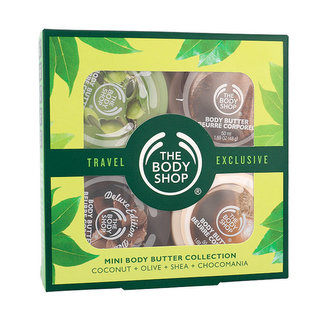 The Body Shop Shea tělové máslo Coconut 50 ml + tělové máslo Olive 50 ml + tělové máslo Shea 50 ml + tělové máslo Chocomania 50 ml