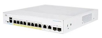Cisco switch CBS350-8P-2G, 8xGbE RJ45, 2xGbE RJ45/SFP, fanless, PoE+, 67W - REFRESH