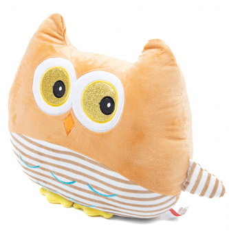 Dětský tvarovaný polštář SOVA béžová 35x35 cm Multi Decor