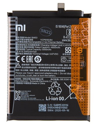 BM53 Xiaomi Original Baterie 5000mAh (Service Pack)