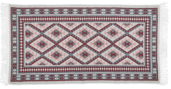 Kusový oboustranný vzorovaný koberec - běhoun KILIM RAM vínová 70x140 cm Multidecor