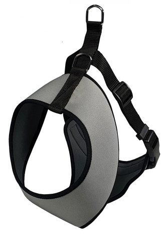 HUHUBAMBOO postroj do auta neopren, šedý vel. M