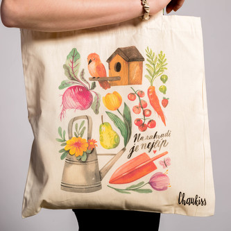 Chaukiss Plátěná taška - "Na zahradě je nejlíp..."