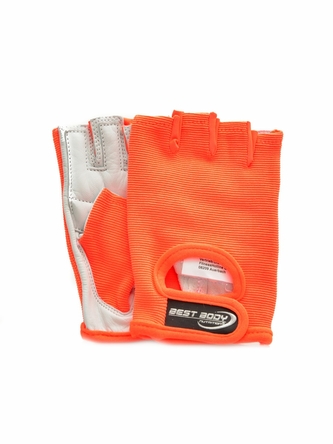 Best Body nutrition - Fitness rukavice Power oranžové - velikost L