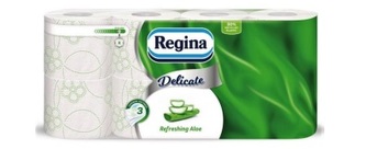 Papír toaletní 3 vrstvý Regina Delikat Aloe 8 ks