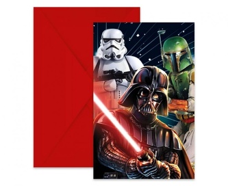 Party pozvánky Star Wars - Galaxy 6 ks
