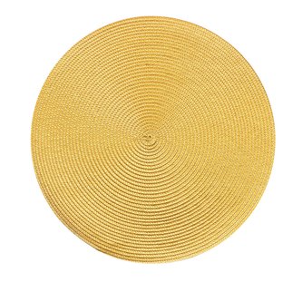 Prostírání kulaté SPLOT mustard/hořčicová O 38 cm Mybesthome