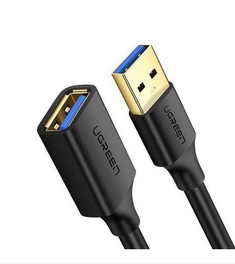 Adaptér UGreen, USB A (male) na USB A (female), 3.0, délka 1m, barva černá