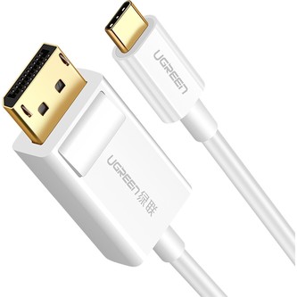 UGREEN USB-C/DisplayPort kabel, 1,5 metru, bílý