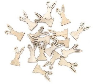 Króliczki drewniane 2x4cm 18szt