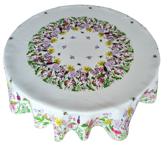 Vzorovaný kulatý ubrus na stůl SPRING II. O 130 cm Mybesthome