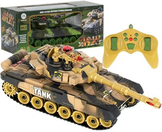 RC válečný tank T-80 No.9993, desert camo, 2,4 GHz, RTR 1:24