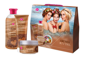 Dermacol Aroma Ritual pěna do koupele 500 ml + sprchový gel 250 ml + tělový peeling 200 g