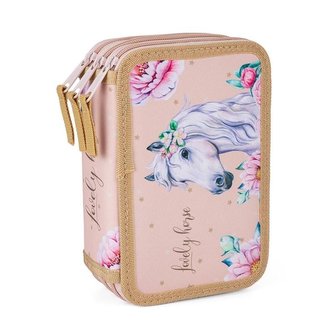 Oxybag Penál 3 patrový - Kůň Romantic