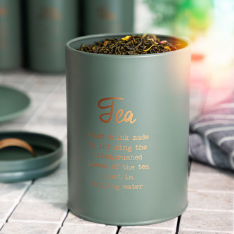 Dóza s víkem | ESCILLE | na čaj | 16x11 cm | 872803 Homla