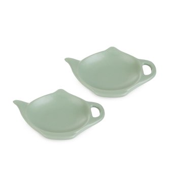 Sada odkládacích talířků | LARRA | pistáciová | 2ks 11x11 cm | 855639 Homla