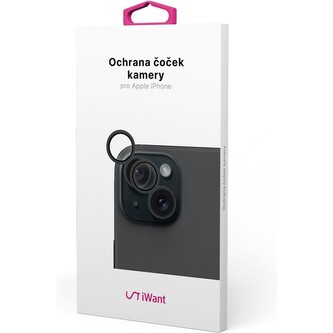 iWant ochrana čoček na kameru iPhone 15 /15 Plus černá