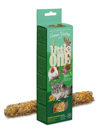 Little One Bezobilná tyčinka pro malá zvířata s bylinkami 160g