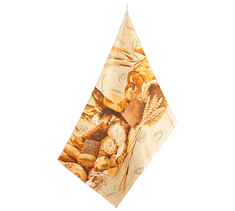 Kuchyňská utěrka 1ks - pečivo - hnědá - 50x70 cm - 1ks