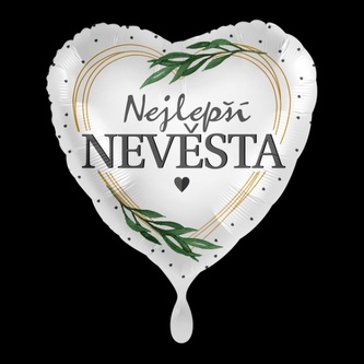 Foliový balonek Nejlepší nevěsta CZ - 43 cm