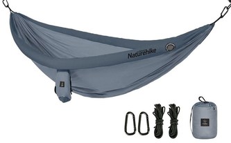 Naturehike hamaka DC-C09 pro 2 osoby s nafukovacími lemy 850g - grafitově modrá Naturehike hamaka DC-C09 pro 2 osoby s nafukovacími lemy 850g - grafitově modrá