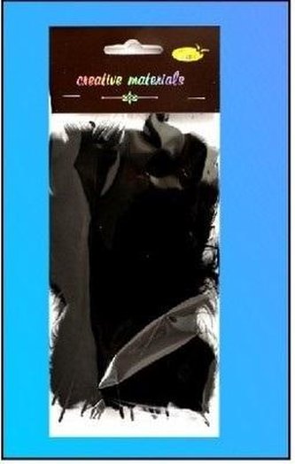 Piórka miękkie czarne 15szt