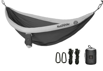 Naturehike hamaka DC-C09 pro 2 osoby s nafukovacími lemy 850g - tmavě šedá Naturehike hamaka DC-C09 pro 2 osoby s nafukovacími lemy 850g - tmavě šedá
