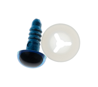 Očička - modrá metalický vzhled - průměr 10 mm - 10ks