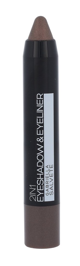 Gabriella Salvete Eyeshadow & Eyeliner Oční stín 2in1 3,5 g 02 Metallic Brown pro ženy