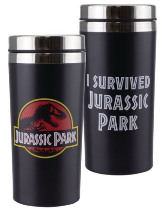 Nerezový cestovní hrnek Jurassic Park|Jurský Park: Logo (objem 450 ml)