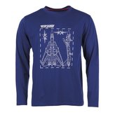 Triko TOP GUN dlouhý rukáv MODRÉ vel.XL