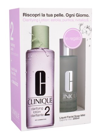 Clinique 3-Step Skin Care 2 čisticí pleťová voda 400 ml + čisticí gel 200 ml