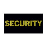 Nášivka SECURITY se ŽLUTOU nití 10 x 22 cm VELCRO