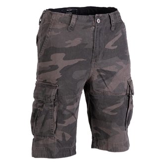 Kraťasy VINTAGE bavlněné předeprané DARK CAMO vel.XXL