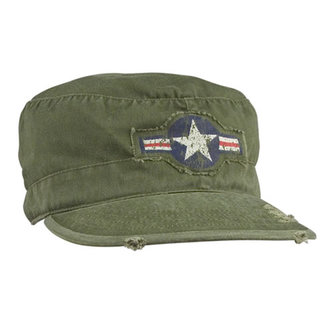 Čepice VINTAGE FATIGUE AIR CORP ZELENÁ vel.M (7 1/4)