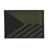 Nášivka VLAJKA ČR PRUHY šikmé velcro 7,5 x 5,5 cm ZELENÁ