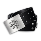 Opasek kožený přezka ČESKÝ LEV 45 mm ČERNÝ vel.100 cm