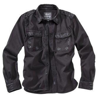 Košile RAW VINTAGE s dlouhým rukávem ČERNÁ vel.L