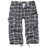 Kraťasy 3/4 INDUSTRY vintage ŠEDO/ČERNO/FIALOVÉ kostkované vel.XL