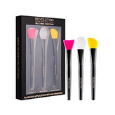 Makeup Revolution London Brushes plochý štětec 1 ks + blendovací štětec 1 ks + štětec pro konturování 1 ks