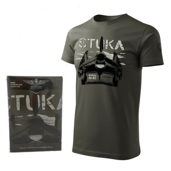 Triko Junkers Ju-87 STUKA ŠEDOZELENÉ vel.L