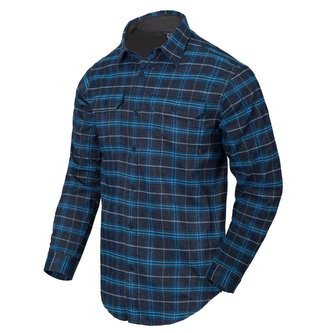 Košile GREYMAN dlouhý rukáv BLUE STONEWORK PLAID vel.M