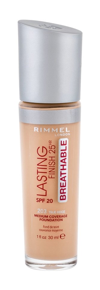 Rimmel London Lasting Finish Makeup Breathable 30 ml 203 True Beige 25HR SPF20 pro ženy