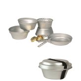 Nádobí ALU na vaření 3 dílná sada s vařičem na líh