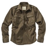 Košile RAW VINTAGE s dlouhým rukávem HNĚDÁ vel.L