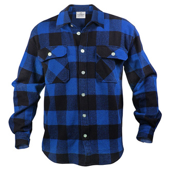 Košile dřevorubecká FLANNEL kostkovaná MODRÁ vel.L Košile dřevorubecká FLANNEL kostkovaná MODRÁ vel.L