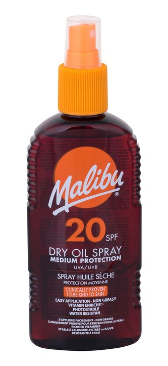 Malibu Dry Oil Spray Opalovací přípravek na tělo 200 ml SPF20 pro ženy